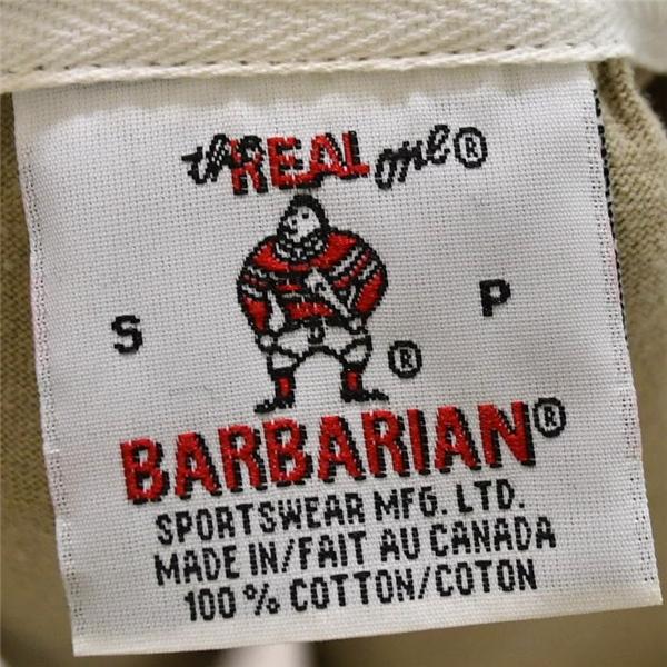カナダ製 バーバリアン BARBARIAN コットン100％ ラガーシャツ S ベージュ クレリックポロ 半袖シャツ ポロシャツ 春夏対応 / 5TL023 | Barbarian | 03