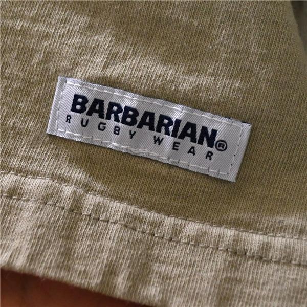カナダ製 バーバリアン BARBARIAN コットン100％ ラガーシャツ S ベージュ クレリックポロ 半袖シャツ ポロシャツ 春夏対応 / 5TL023 | Barbarian | 04