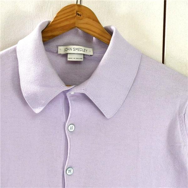 英国製 ジョンスメドレー JOHN SMEDLEY コットン100％ ポロシャツ 半袖シャツ S ライトパープル リーミルズエージェンシー / 5TL026 | JOHN SMEDLEY | 01