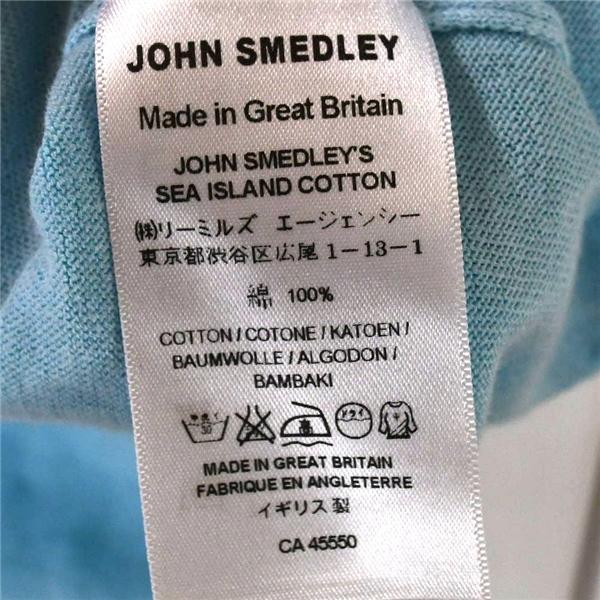 英国製 ジョンスメドレー JOHN SMEDLEY コットン100％ ポロシャツ 半袖シャツ S ライトブルー リーミルズエージェンシー / 5TL027 | JOHN SMEDLEY | 03