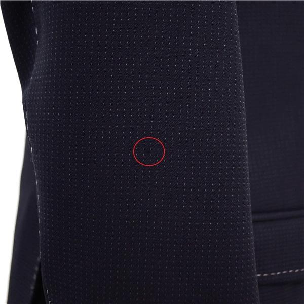 ブランキー二 ハンドメイド 3つボタン シングルスーツ S Y5 ダークネイビー バーズアイ Branchini 合物 春秋 5XA085 | ブランド登録なし | 04