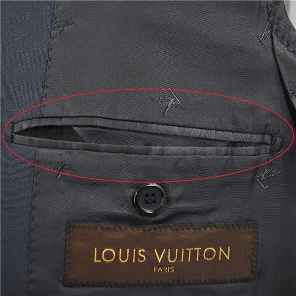 ルイ ヴィトン 3ボタン シングルスーツ L A7 ダークグレー ノータック LOUIS VUITTON LVMH V8209/SJ 合物 春秋 5XC058 | LOUIS VUITTON | 05