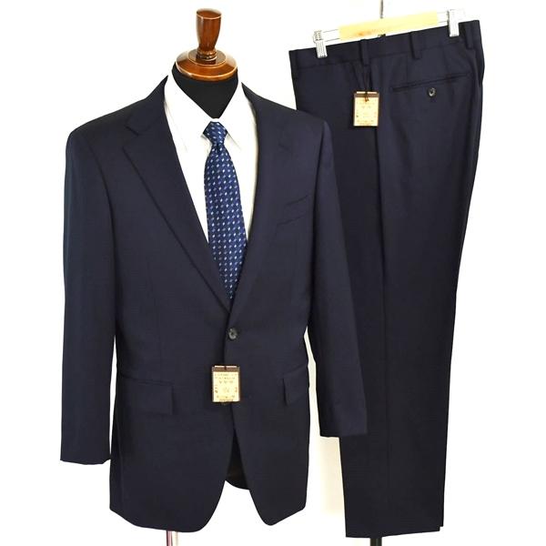 新品同様 未使用品 コムサメン 伊製 チェルッティ生地 2ボタン シングルスーツ L A6 ダークネイビー ノータック 07-01FN01 春秋 5XC059 | COMME CA MEN