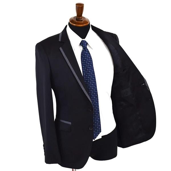 新品同様 未使用品 N.G.A.C スーツカンパニー 2つボタン シングルスーツ M YA6 ブラック ノータック パーティースーツ NB16219 春秋 5XC098 | SUIT SQUARE | 01