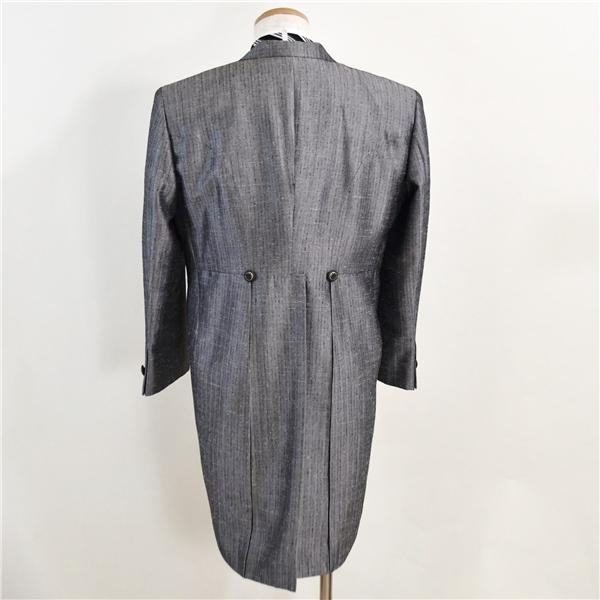 KAJIURA 6つボタン カラー モーニングコート シングル 7点セット L BB5 シルバーグレー ヘリンボーン ウエディング 貸衣装 3229 5XC105 | ブランド登録なし | 04