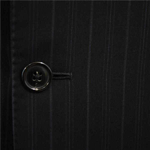 エルメネジルドゼニア 3つボタン シングルスーツ L A7 ブラック ストライプ 2542S9 夏物 春夏 薄手 5XD012 | ZEGNA | 02
