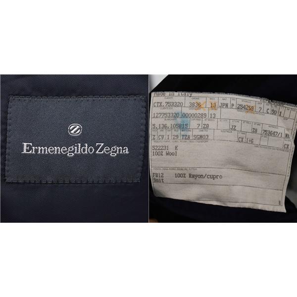 エルメネジルドゼニア 3つボタン シングルスーツ L A7 ブラック ストライプ 2542S9 夏物 春夏 薄手 5XD012 | ZEGNA | 03