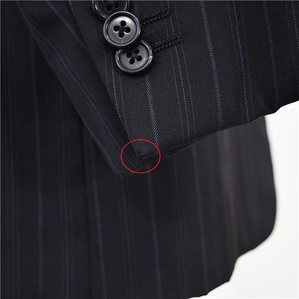 エルメネジルドゼニア 3つボタン シングルスーツ L A7 ブラック ストライプ 2542S9 夏物 春夏 薄手 5XD012 | ZEGNA | 06