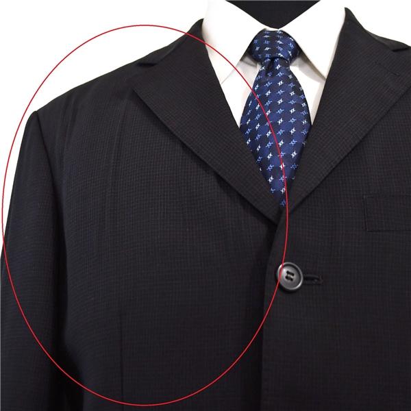 コムサデモードメン 3つボタン シングルスーツ M A6 ブラック チェック ノータック 07-02SI48 夏物 春夏 薄手 5XD025 | COMME CA MEN | 04