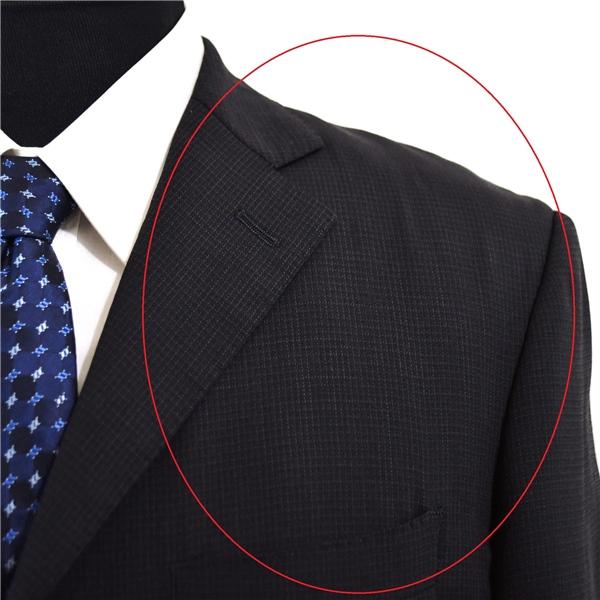 コムサデモードメン 3つボタン シングルスーツ M A6 ブラック チェック ノータック 07-02SI48 夏物 春夏 薄手 5XD025 | COMME CA MEN | 05