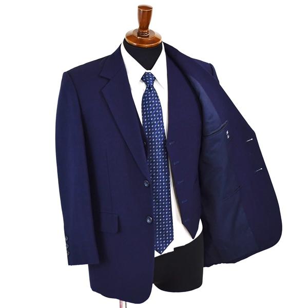 ノーブランド 3ピース 2つボタン シングルスーツ S A3 ダークネイビー 合物 春秋 5XD064 | ブランド登録なし | 01