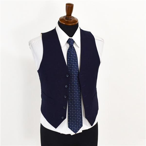 ノーブランド 3ピース 2つボタン シングルスーツ S A3 ダークネイビー 合物 春秋 5XD064 | ブランド登録なし | 03