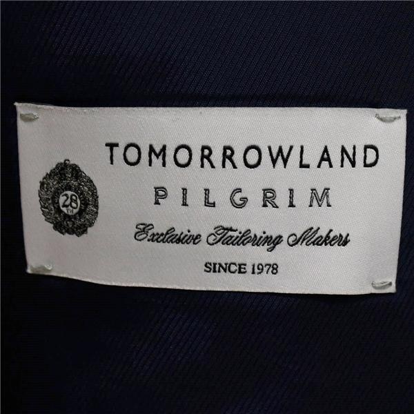 トゥモローランド 伊製 ゼニア生地 3ピース 2つボタン シングルスーツ S Y4 ダークネイビー ノータック 61-06-54-06101 合物 春秋 5XE015 | TOMORROWLAND | 03