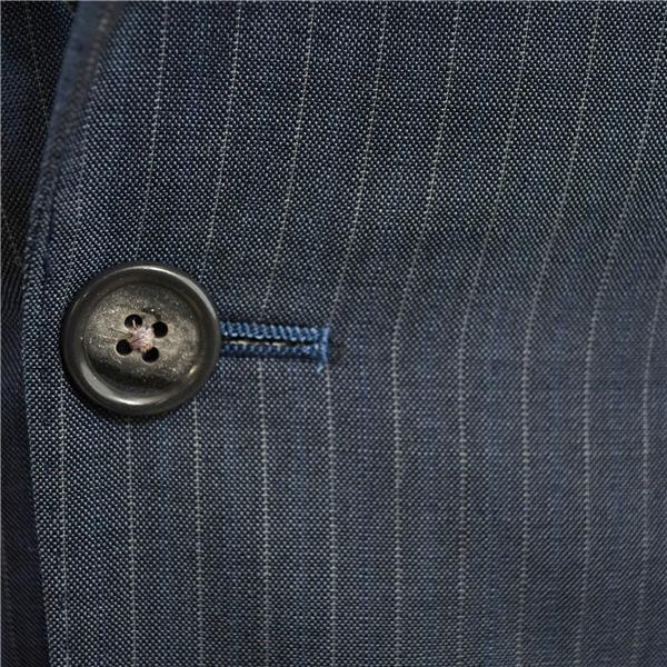 麻布テーラー 2つボタン シングルスーツ S YA4 ダークネイビー ストライプ ノータック O158-ZA41 合物 春秋 5XE031 | 麻布テーラー | 02