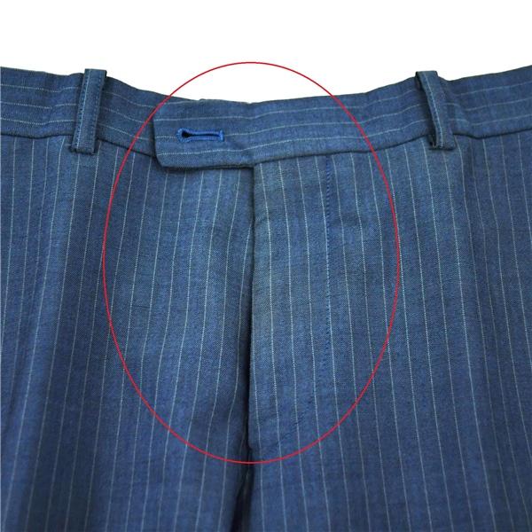 麻布テーラー 2つボタン シングルスーツ S YA4 ダークネイビー ストライプ ノータック O158-ZA41 合物 春秋 5XE031 | 麻布テーラー | 06