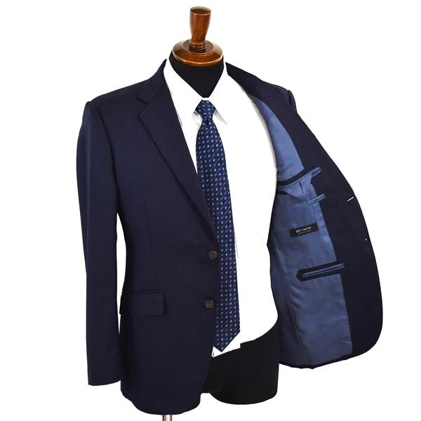 麻布テーラー 2つボタン シングルスーツ M Y5 ダークネイビー ストライプ ノータック O188-ZA11 夏物 春夏 5XE052 | 麻布テーラー | 01