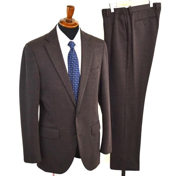 新品同様 ユニバーサルランゲージ 2つボタン シングルスーツ L A7 ダークブラウン ノータック NT13AJ01 夏物 春夏 薄手 5XE071 | UNIVERSAL LANGUAGE