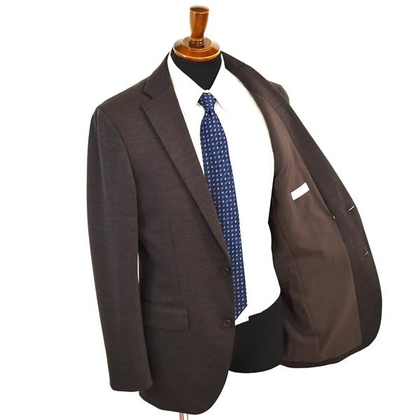 新品同様 ユニバーサルランゲージ 2つボタン シングルスーツ L A7 ダークブラウン ノータック NT13AJ01 夏物 春夏 薄手 5XE071 | UNIVERSAL LANGUAGE | 01