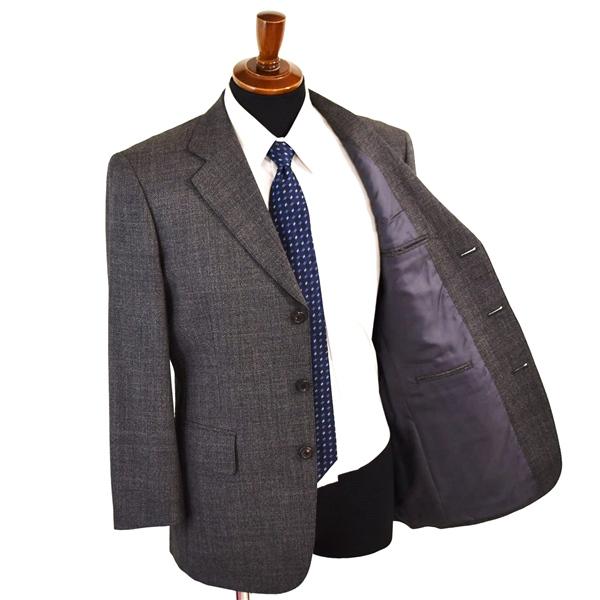Jプレス 3つボタン シングルスーツ M A4 ダークグレー J.PRESS SR-OV-LA-0550 夏物 春夏 5XE107 | J.PRESS | 01
