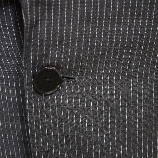 エディフィス 2つボタン シングルスーツ S A4 ダークグレー ストライプ ノータック 10-041-320-0013-1-0 夏物 春夏 薄手 5XE111 | EDIFICE | 02
