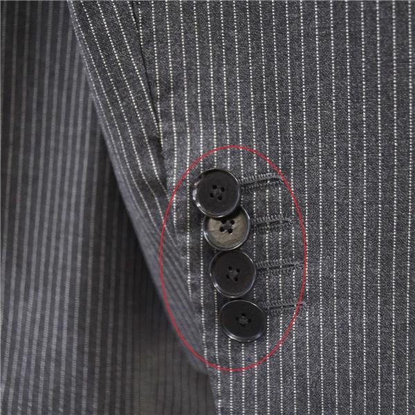 エディフィス 2つボタン シングルスーツ S A4 ダークグレー ストライプ ノータック 10-041-320-0013-1-0 夏物 春夏 薄手 5XE111 | EDIFICE | 06