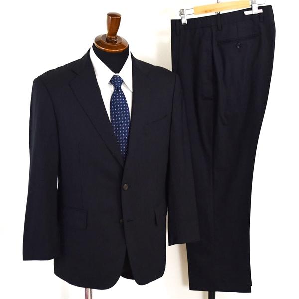 Jプレス モヘヤ混 段返り 3つボタン シングルスーツ M A4 ダークネイビー ストライプ J.PRESS SR-OP-HM-0125 夏物 春夏 薄手 5XE122 | J.PRESS