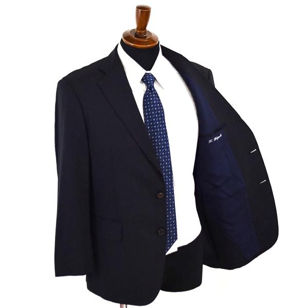 Jプレス モヘヤ混 段返り 3つボタン シングルスーツ M A4 ダークネイビー ストライプ J.PRESS SR-OP-HM-0125 夏物 春夏 薄手 5XE122 | J.PRESS | 01