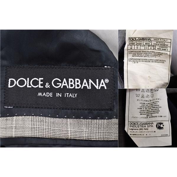 ドルチェ＆ガッバーナ 2つボタン シングルスーツ L YA7 ダークグレー グレンチェック ノータック D&G G1P2MT 合物 春秋 5XF007 | DOLCE&GABBANA | 03