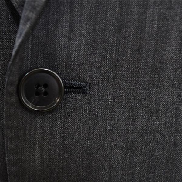 スーツカンパニー 2パンツ 2つボタン シングルスーツ S A4 ダークグレー ストライプ ノータック PCH60752 夏物 春夏 薄手 5XF014 | SUIT SQUARE | 02