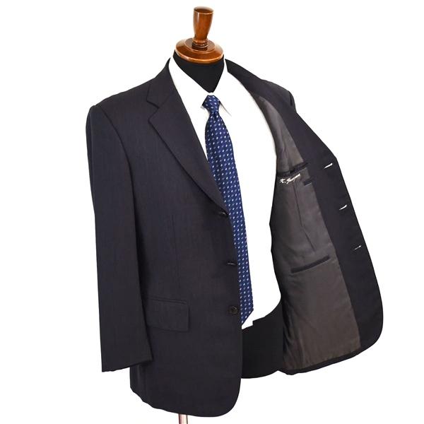 Jプレス 3つボタン シングルスーツ M YA5 ダークグレー ストライプ J.PRESS PW-OP-GW-0120 夏物 春夏 5XF018 | J.PRESS | 01