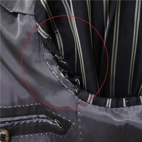 FILO D'ORO スーツカンパニー シルク混 3ピース 2パンツ 2つボタン シングルスーツ M A5 ダークグレー ノータック VBN58701 春夏秋 5XF020 | SUIT SQUARE | 04