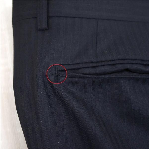 オリヒカ 3ピース 2つボタン シングルスーツ M A6 ブラック ストライプ ノータック F38F-365 合物 春夏秋 5XF025 | BURBERRY | 05