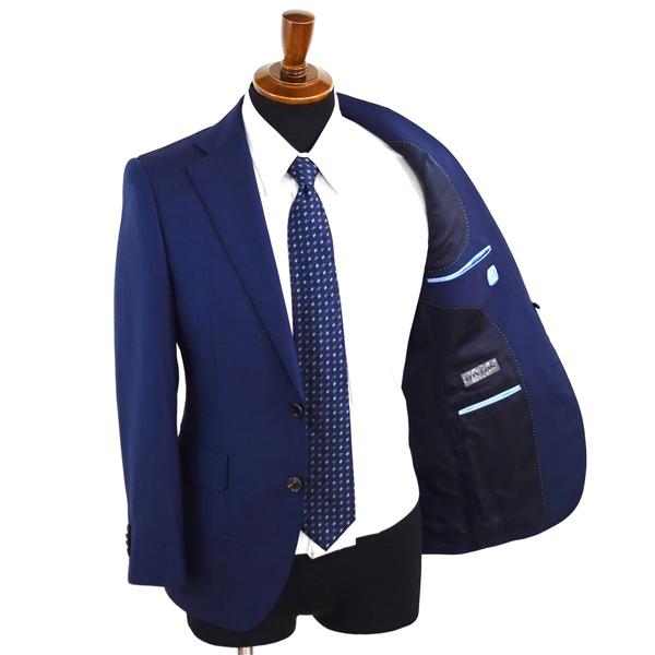 新品同様 未使用品 HILTON 伊製 グアベロ生地 2つボタン シングルスーツ S YA3 ダークネイビー 105100 合物 春秋 5XF029 | HILTON | 01