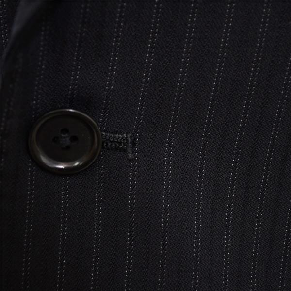 TK タケオキクチ 120's生地 2つボタン シングルスーツ M Y7 ブラック ストライプ 616-67505 夏物 春夏 5XF061 | TAKEO KIKUCHI | 02