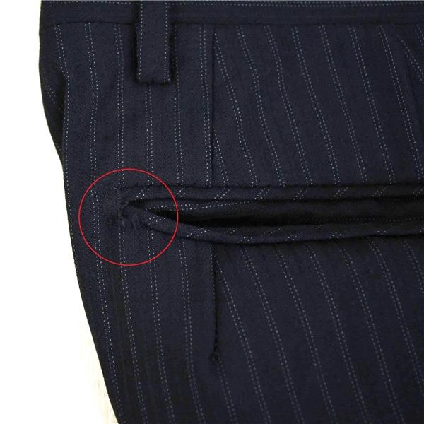 TK タケオキクチ 120's生地 2つボタン シングルスーツ M Y7 ブラック ストライプ 616-67505 夏物 春夏 5XF061 | TAKEO KIKUCHI | 04