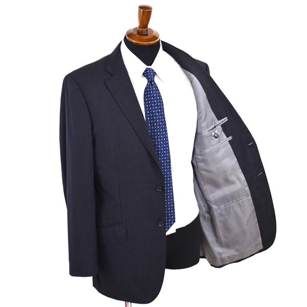 ポールスチュアート 2つボタン シングルスーツ L AB6 ダークグレー ストライプ 40D02-612-08 夏物 春夏 薄手 5XF072 | PAUL STUART | 01