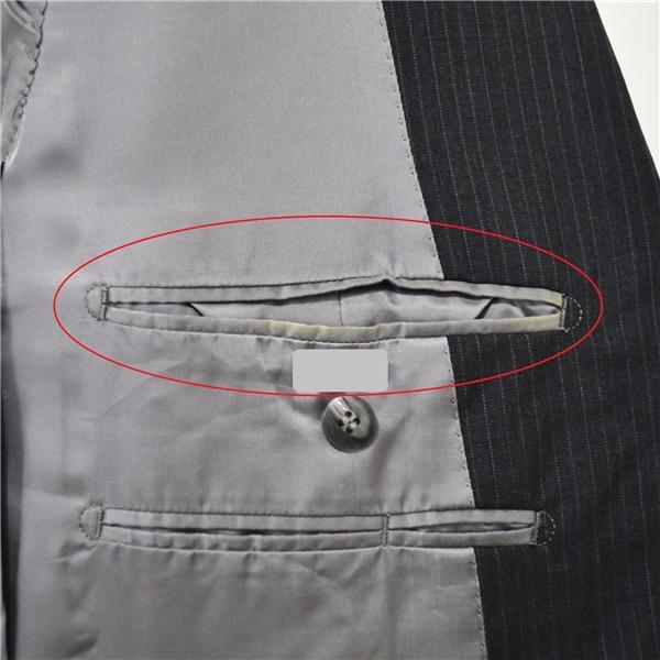 ポールスチュアート 2つボタン シングルスーツ L AB6 ダークグレー ストライプ 40D02-612-08 夏物 春夏 薄手 5XF072 | PAUL STUART | 04