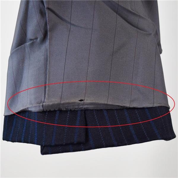 スーツセレクト シルク混 3ピース 2つボタン シングルスーツ M Y6 ダークネイビ ストライプ ノータック BLT1306 合物 春夏秋 5XG002 | SUIT SELECT | 05