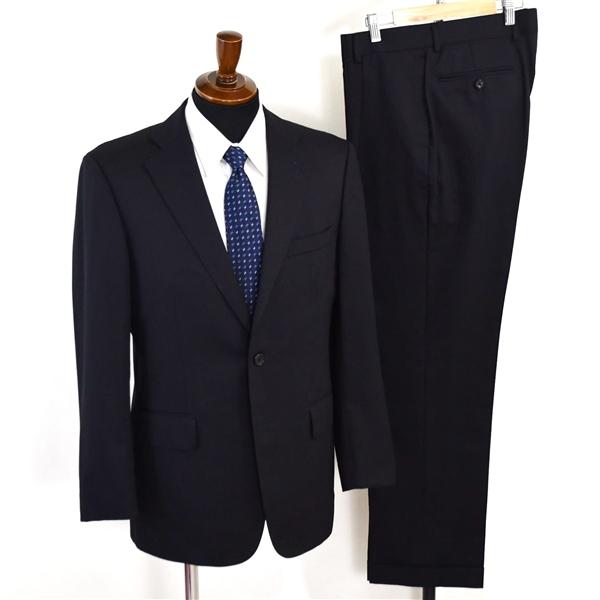 Jプレス 段返り 3つボタン シングルスーツ M A6 ブラック ストライプ J.PRESS SR-OV-KW-0520 合物 春秋 5XG037 | J.PRESS