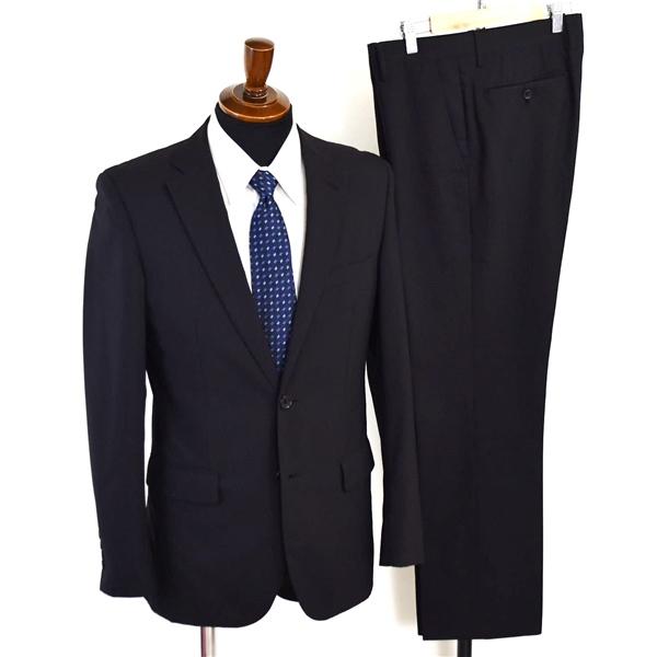 コムサイズム 2つボタン シングルスーツ M YA6 ブラック ストライプ ノータック 47-01SL20 夏物 春夏 薄手 5XG041 | COMME CA ISM