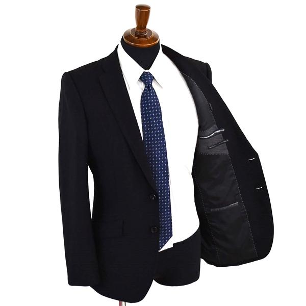 P.S.FA 2つボタン シングルスーツ M Y6 ブラック ノータック ブラックスーツ アジャスターなし PN719301-09 夏物 春夏 薄手 5XG067 | Perfect Suit FActory | 01