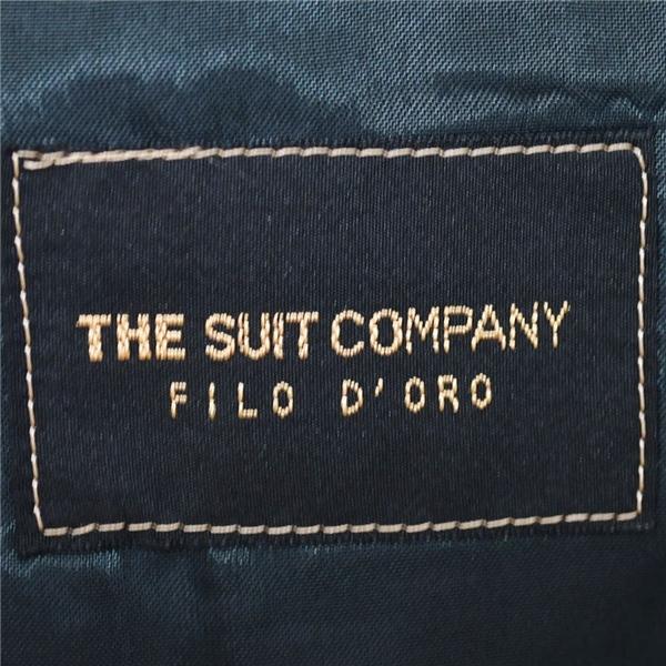 スーツカンパニー FILO D'ORO 2つボタン シングルスーツ M A6 ダークグレー ストライプ ノータック HJT133 夏物 春夏 薄手  5XH015 | SUIT SQUARE | 03