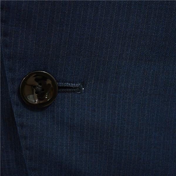 スーツセレクト 2パンツ 2つボタン シングルスーツ M A6 ダークネイビー ストライプ ノータック BLD1495 夏物  春夏 薄手  5XH017 | SUIT SELECT | 02