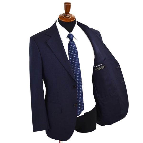 美品 Jプレス 2つボタン シングルスーツ M A5 ダークネイビー 千鳥格子 ノータック SR-OV-BW-0213 J.PRESS 合物 春秋  5XH030 | J.PRESS | 01