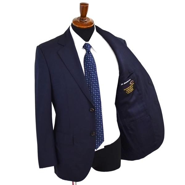 Jプレス 段返り 3つボタン シングルスーツ M A5 ダークネイビー グレンチェック ノータック J.PRESS SR-OV-YM-0220 夏物 春夏  5XH031 | J.PRESS | 01