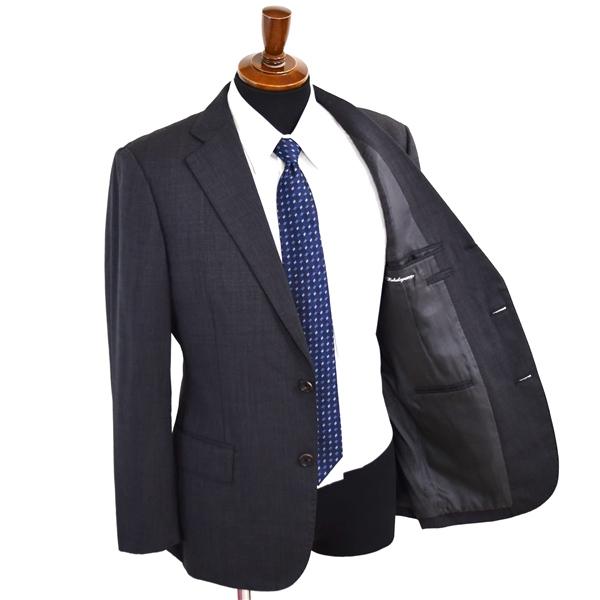 Jプレス モヘヤ混 段返り 3つボタン シングルスーツ M AB6 ダークグレー 袖口4つ釦 J.PRESS SR-OV-KM-0806 夏物 春夏 薄手  5XH032 | J.PRESS | 01