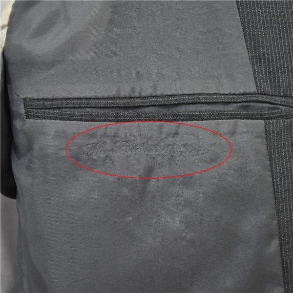 Jプレス 段返り 3つボタン シングルスーツ M AB5 ダークグレー ストライプ 袖口3つ釦 J.PRESS SR-OV-NM-0111 夏物 春夏 薄手  5XH033 | J.PRESS | 06