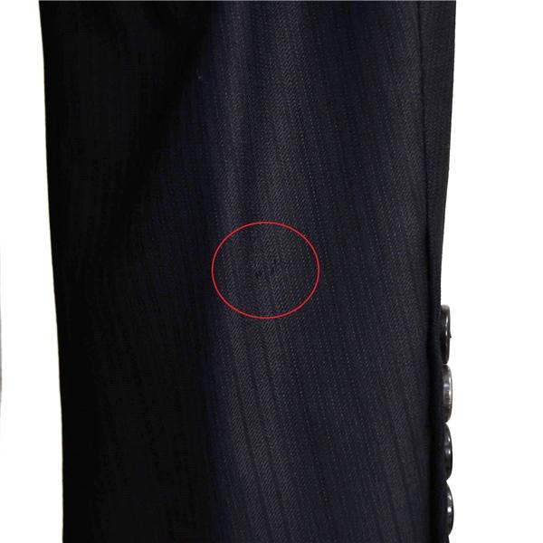 Jプレス 2つボタン シングルスーツ M A6 ブラック ストライプ ノータック 袖口4つ釦 J.PRESS SR-OV-YW-0325 合物 春秋  5XH034 | J.PRESS | 07