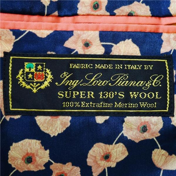 ポールスミス 伊製 ロロピアーナ 130's シルク混 2つボタン シングルスーツ M Y5 ダークグレー チェック ノータック PF-ST-81590  5XH048 | Paul Smith | 04