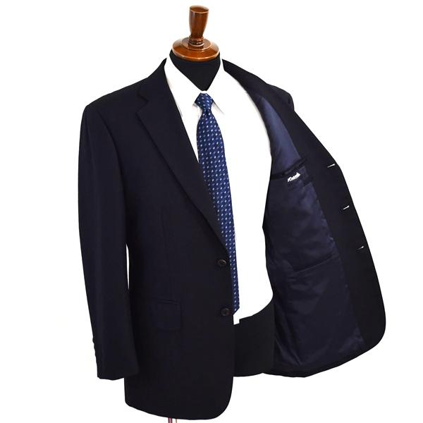 Jプレス 段返り 3つボタン シングルスーツ M YA6 ブラック ストライプ 袖口4つ釦 開き見せ J.PRESS SR-OV-SW-0215 合物 春秋  5XH052 | J.PRESS | 01